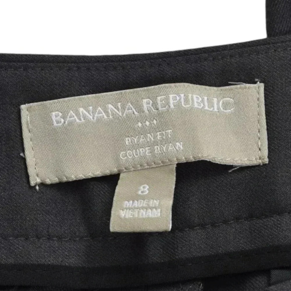 Banana  Republic Factory Ryan Fit Trouser Pants Charcoal Gray Size 8 - Picture 5 of 9